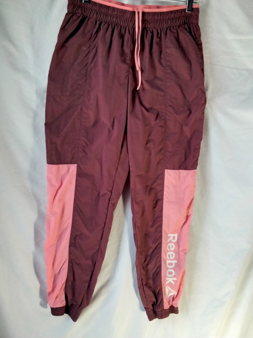 Reebok Kids' Two-Tone Burgundy and Pink Track Pants